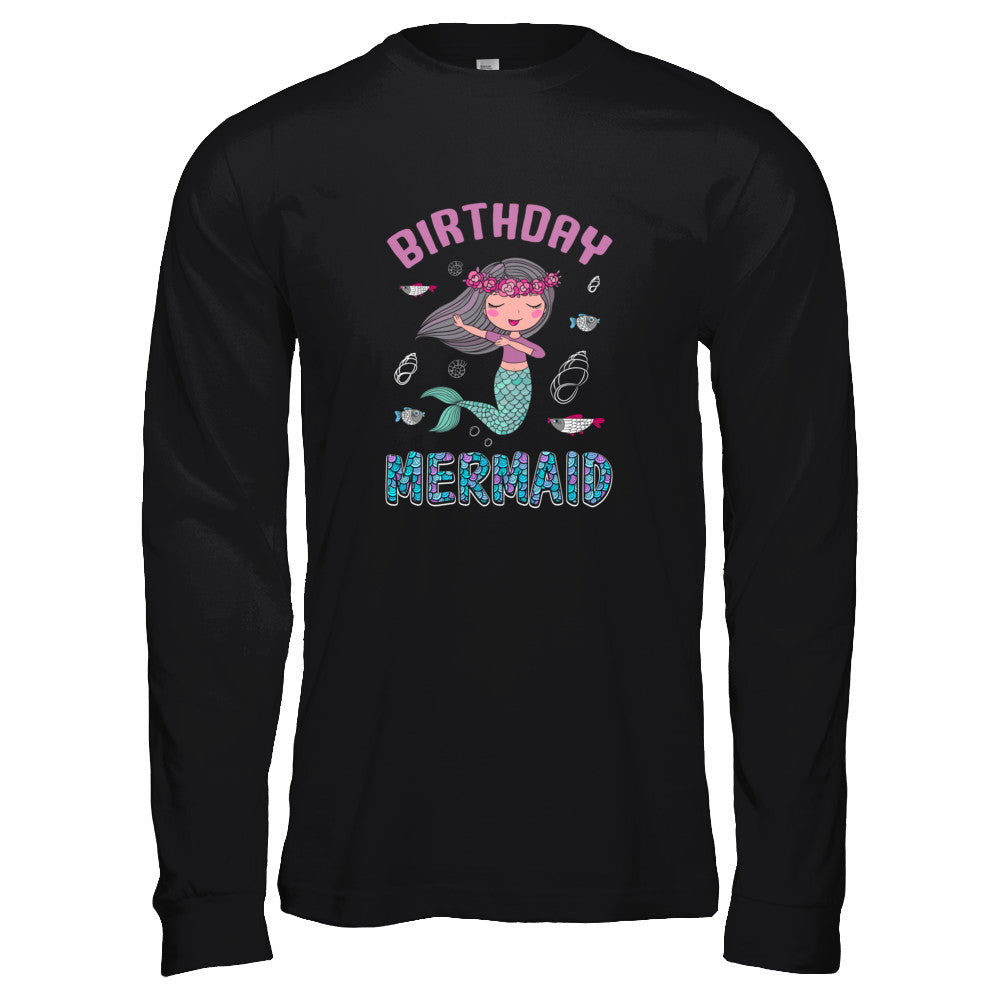 Birthday Mermaid Party Dabbing T-Shirt & Tank Top | Teecentury.com