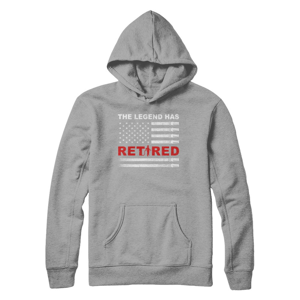 The Legend Has Retired Firefighter Retirement Gift T-Shirt & Hoodie | Teecentury.com