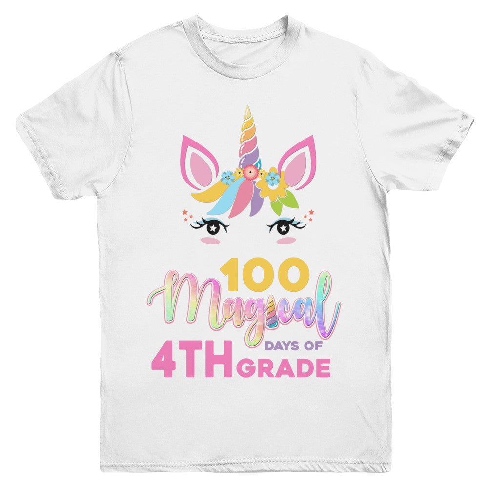 Kids 100 Magical Days Cute 100 Days Of School Girls Unicorn Women's T-Shirt