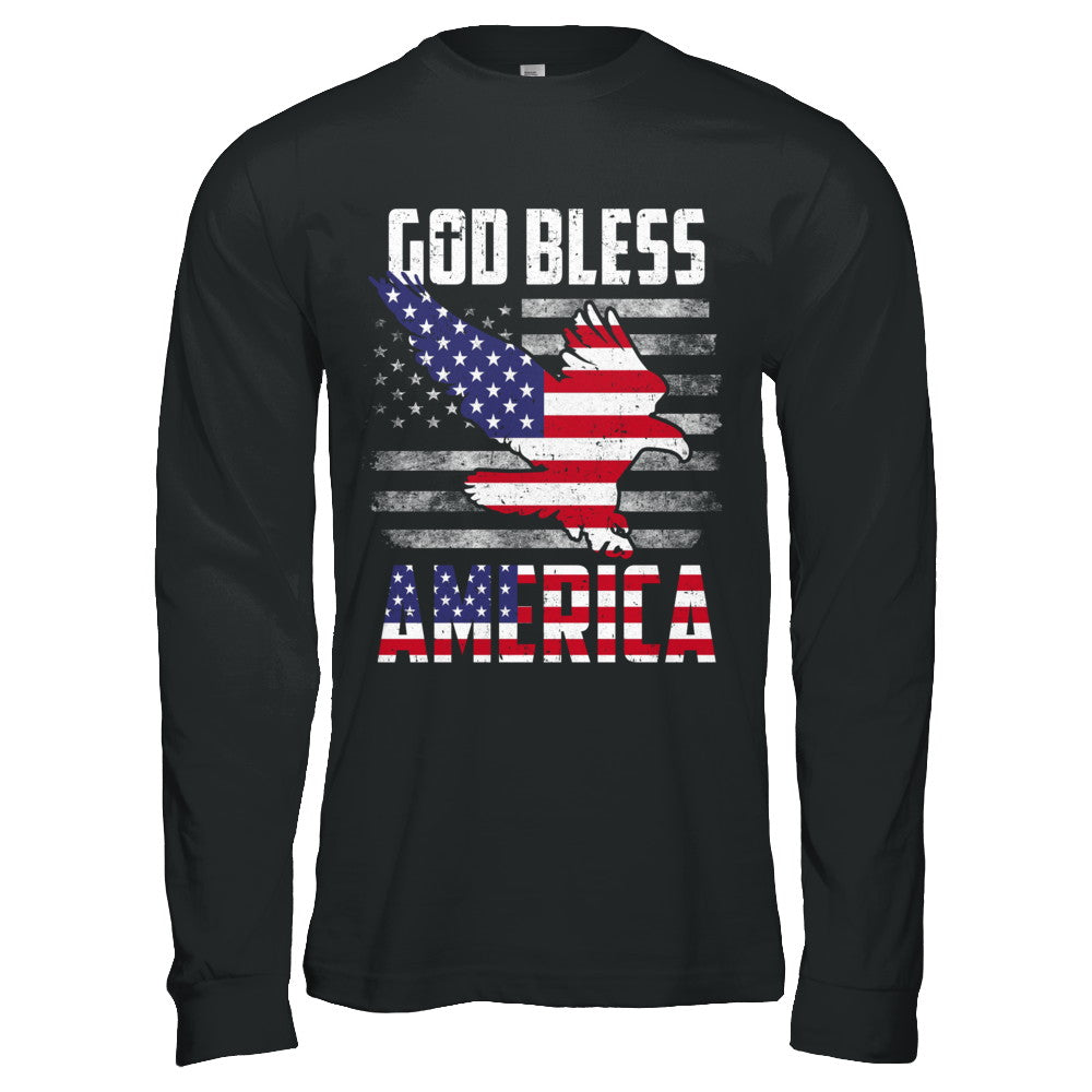 Patriotic God Bless America Flag Eagle 4Th Of July T-Shirt & Hoodie | Teecentury.com
