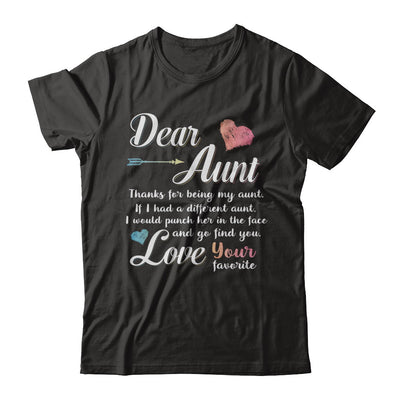 Dear Aunt Thanks For Being My Aunt Gift Christmas T-Shirt & Hoodie | Teecentury.com