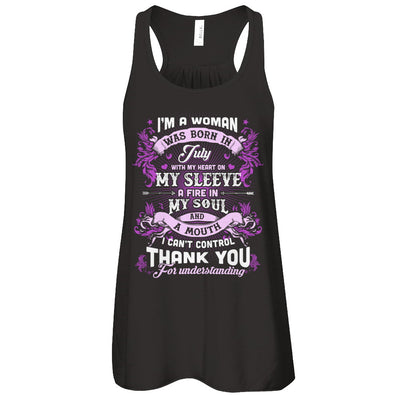 I'm A Woman Was Born In July With My Heart Birthday T-Shirt & Tank Top | Teecentury.com