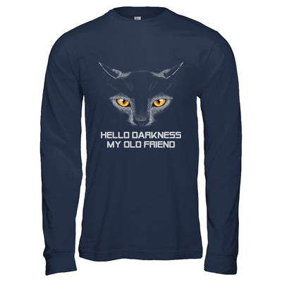 Halloween Hello Darkness My Old Friend Black Cat T-Shirt & Hoodie | Teecentury.com