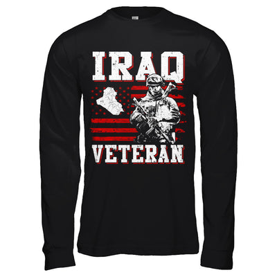 Iraq Veteran America Flag Distressed Vintage T-Shirt & Hoodie | Teecentury.com