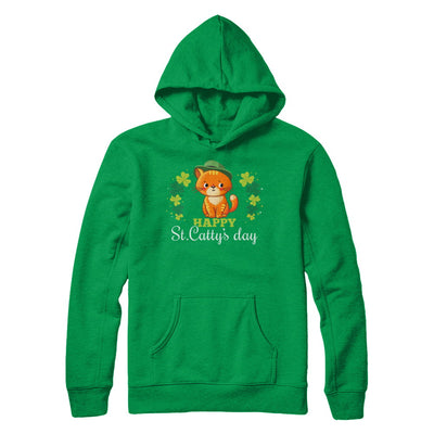 Happy St Catty's St. Patrick's Day Lucky Cat Gift T-Shirt & Hoodie | Teecentury.com