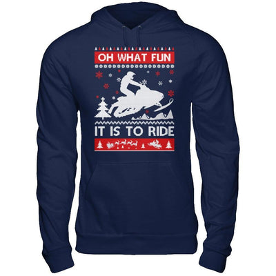 Snowmobile Sweater Christmas Oh What Fun It Is To Ride T-Shirt & Hoodie | Teecentury.com