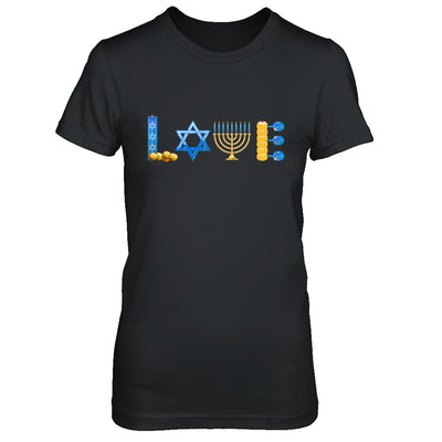 Jewish Love Happy Hanukkah Star Heart Gift T-Shirt & Sweatshirt | Teecentury.com