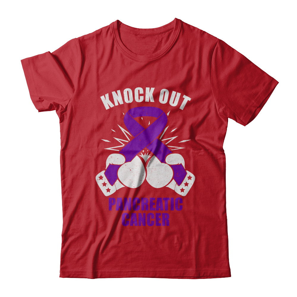 Boxing knock out Pancreatic Cancer Awareness Support T-Shirt & Hoodie | Teecentury.com