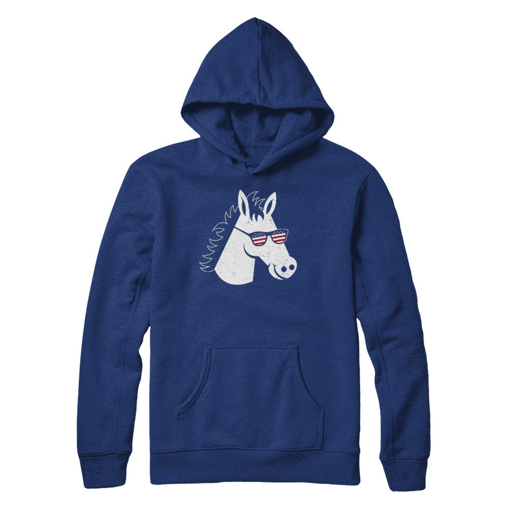 July 4Th Patriotic USA American Flag With Horse T-Shirt & Hoodie | Teecentury.com