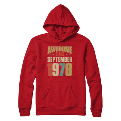 Vintage Retro Awesome Since September 1978 44th Birthday T-Shirt & Hoodie | Teecentury.com