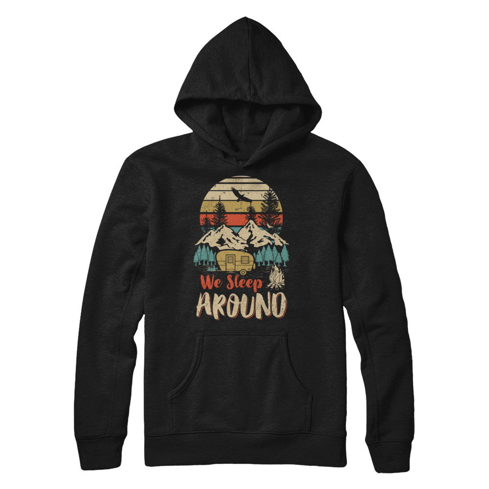 Vintage We Sleep Around Funny Husband Wife Camping T-Shirt & Hoodie | Teecentury.com