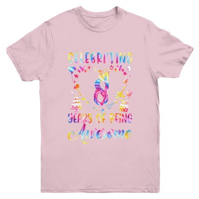 8 Years Of Being Awesome 8 Years Old 8th Birthday Tie Dye Youth Shirt | teecentury