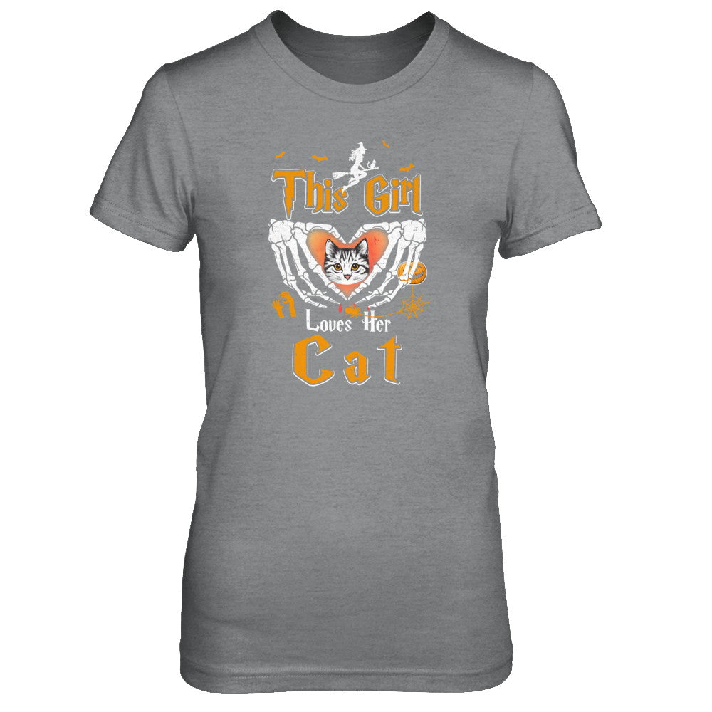 This Girl Love Her Cat Halloween T-Shirt & Tank Top | Teecentury.com