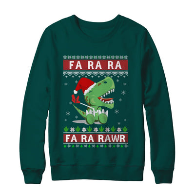Fa La La Fa Ra Rawr T-Rex Dinosaur Ugly Christmas Sweater T-Shirt & Sweatshirt | Teecentury.com