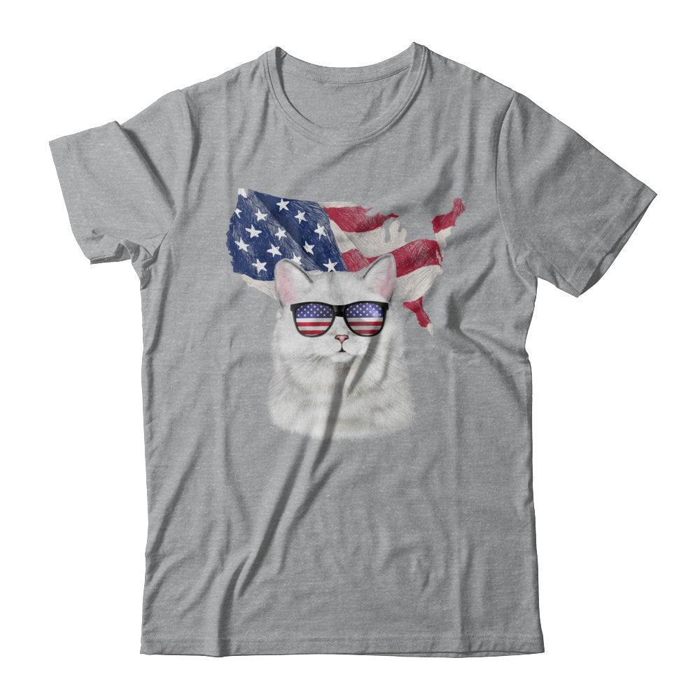 Funny Patriot Cat 4Th Of July American Flag T-Shirt & Hoodie | Teecentury.com