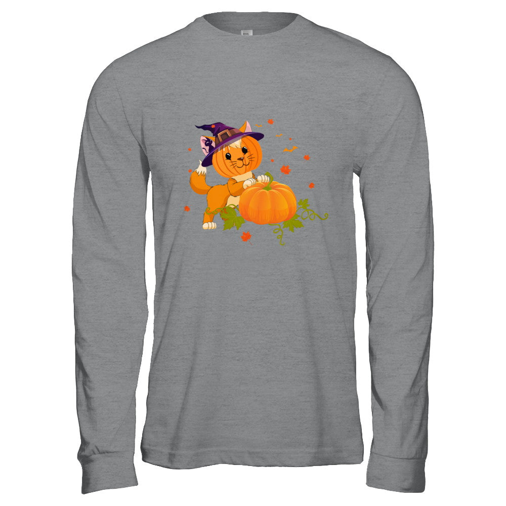 Funny Halloween Cat Pumpkin Costume T-Shirt & Hoodie | Teecentury.com