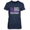 Purple Ribbon Lupus Awareness US Flag T-Shirt & Hoodie | Teecentury.com