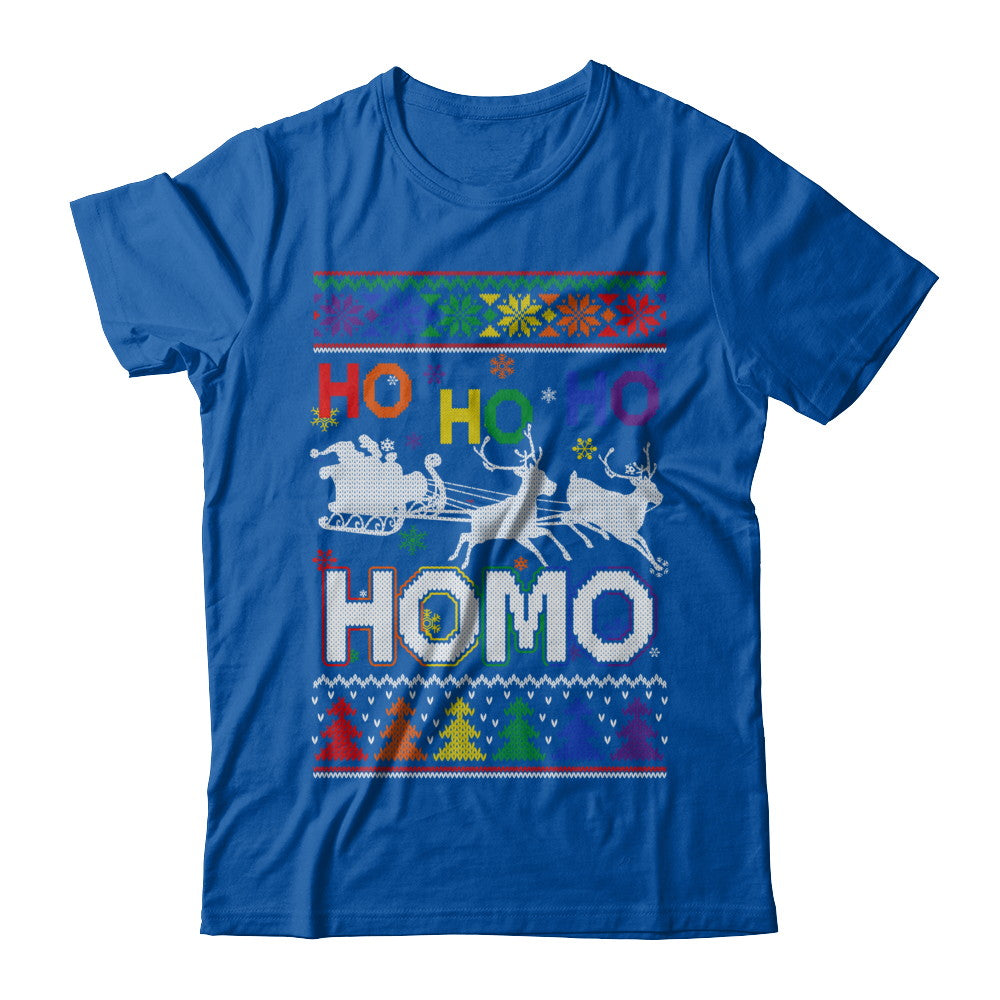 Ho Ho Ho Homo Santa LGBT Gay Ugly Christmas Sweater T-Shirt & Sweatshirt | Teecentury.com