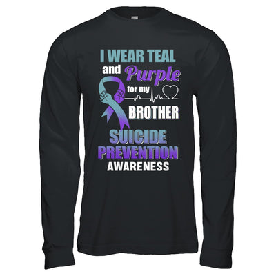 I Wear Teal Purple For My Brother Suicide Prevention T-Shirt & Hoodie | Teecentury.com