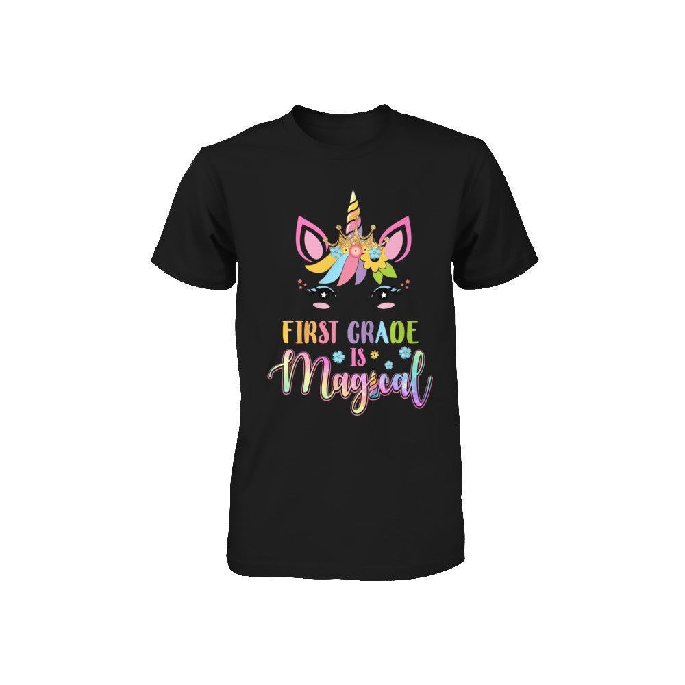 First Grade Is Magical Unicorn Back To School 1st Grade Youth Youth Shirt | Teecentury.com
