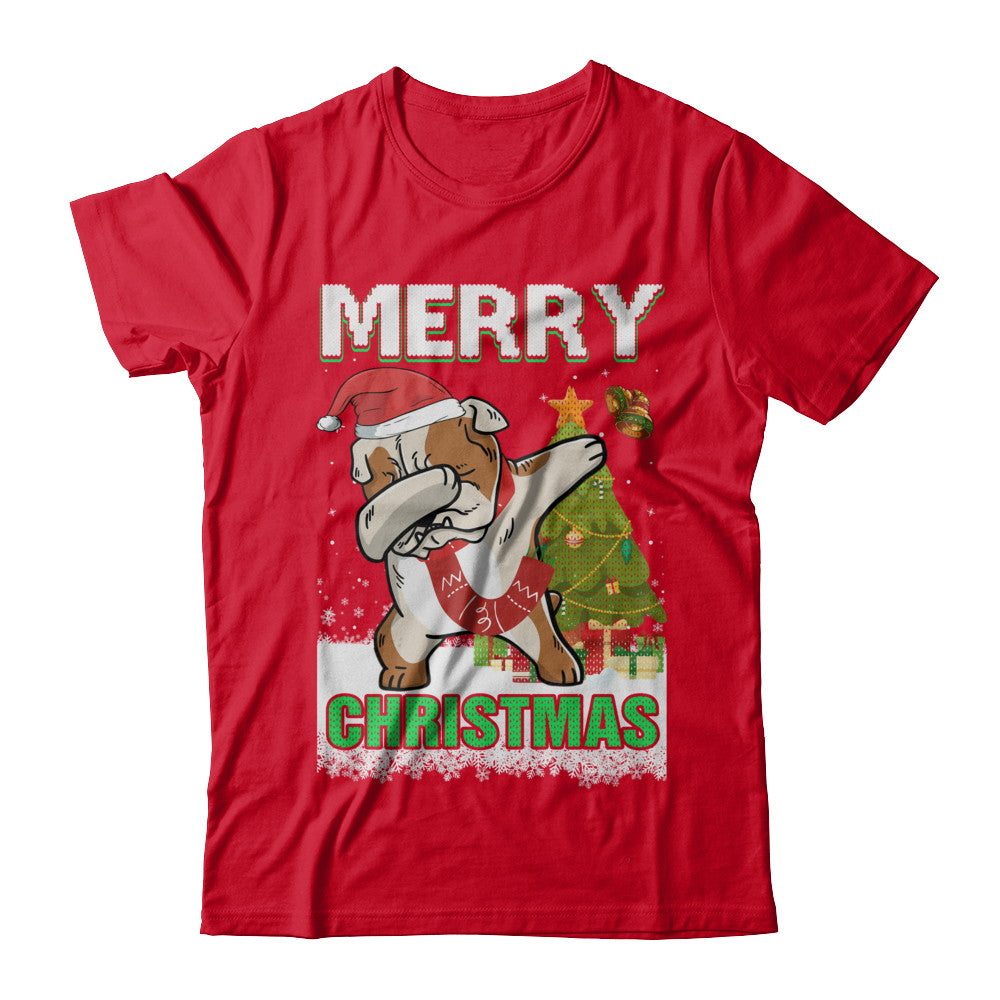 Cute Bulldog Claus Merry Christmas Ugly Sweater T-Shirt & Sweatshirt | Teecentury.com