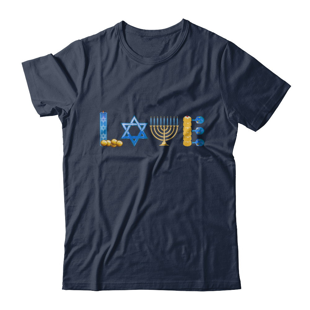 Jewish Love Happy Hanukkah Star Heart Gift T-Shirt & Sweatshirt | Teecentury.com