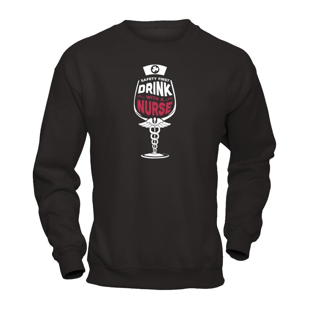 Irish Safety First Drink With A Nurse T-Shirt & Hoodie | Teecentury.com