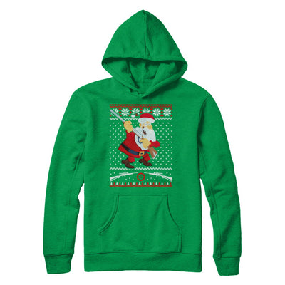 Santa Gun Hunting Ugly Christmas Sweater Funny T-Shirt & Sweatshirt | Teecentury.com