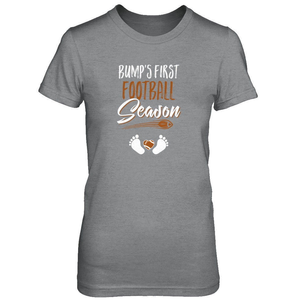 Bump's First Football Season Mommy Mothers Day T-Shirt & Tank Top | Teecentury.com