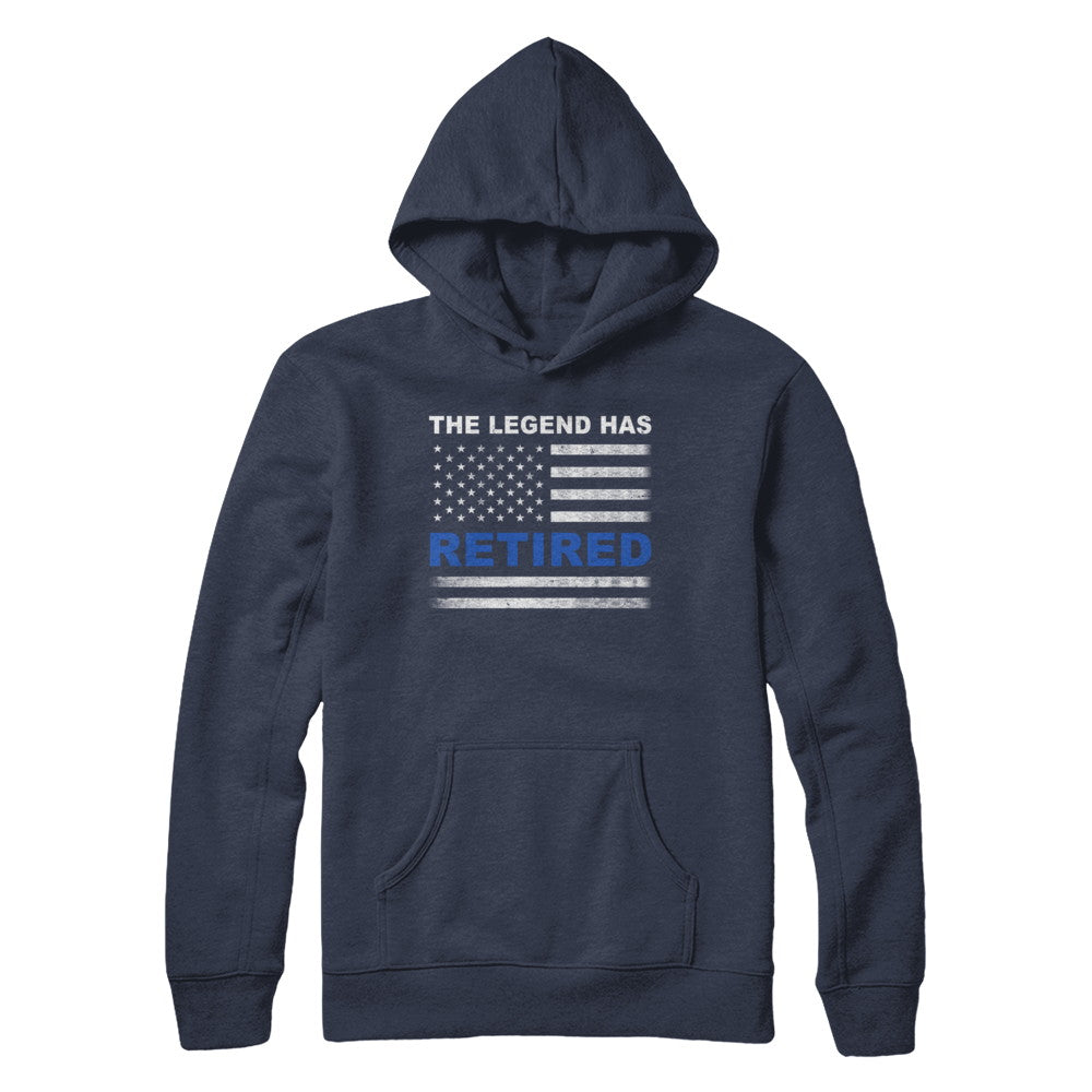 The Legend Has Retired Police Officer Retirement Gift T-Shirt & Hoodie | Teecentury.com