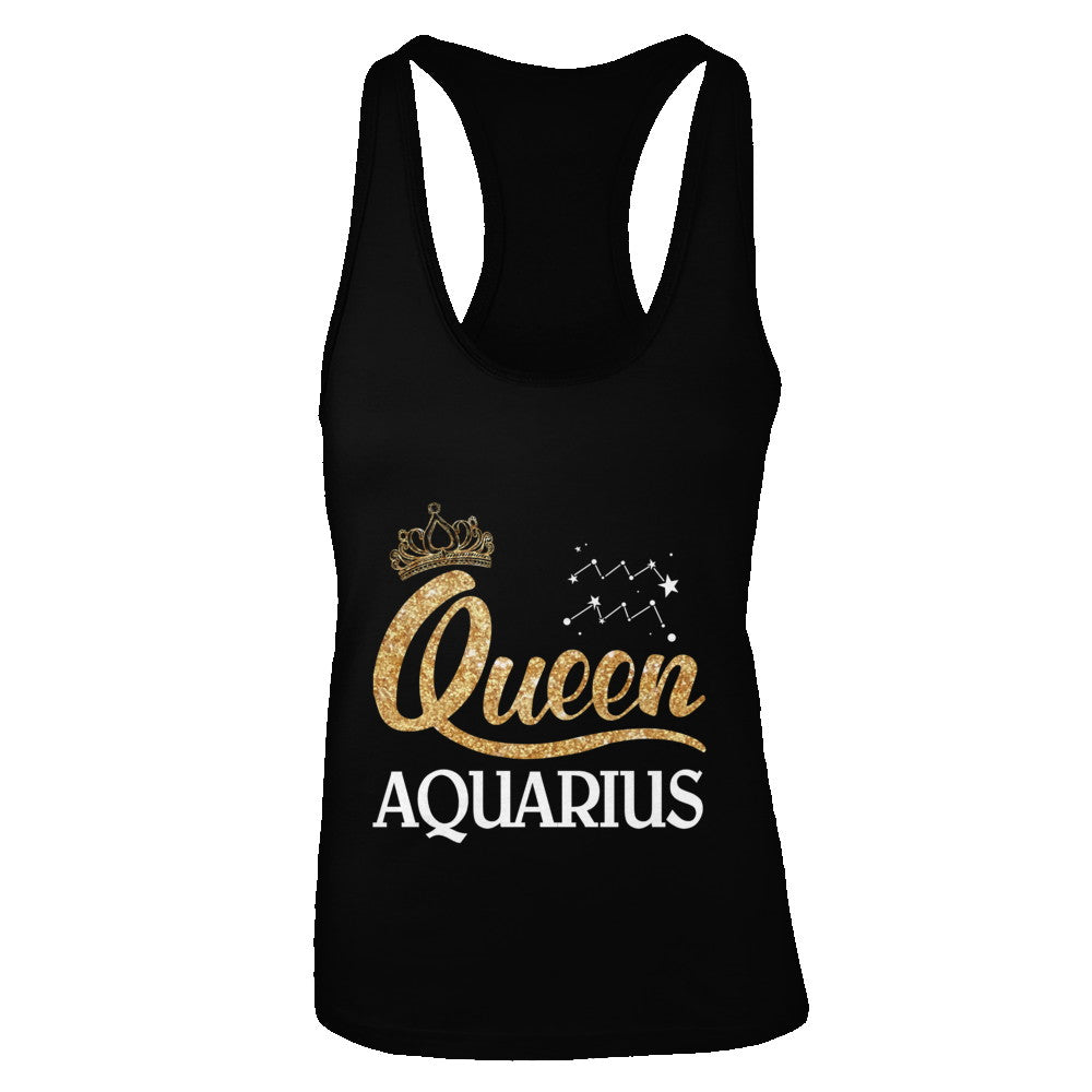 Queen Aquarius Zodiac January February Birthday Gift T-Shirt & Tank Top | Teecentury.com