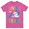 Diving Into 2nd Grade Back To School Shark Youth Youth Shirt | Teecentury.com