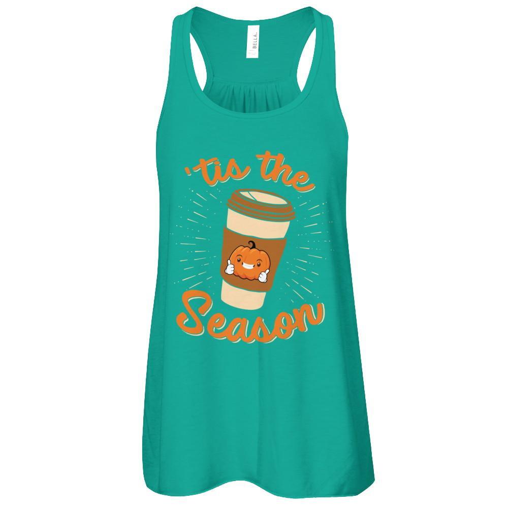 Autumn Fall Pumpkin Spice Coffee Tis The Season Mom T-Shirt & Tank Top | Teecentury.com