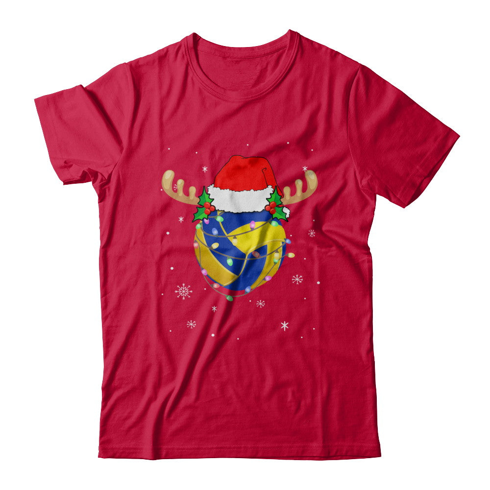 Santa Hat Volleyball Reindeer Christmas Gifts T-Shirt & Sweatshirt | Teecentury.com