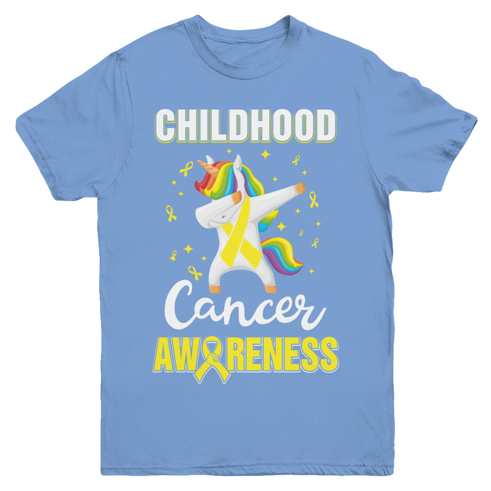 Inspirational Childhood Cancer Awareness Unicorn Support Youth Youth Shirt | Teecentury.com