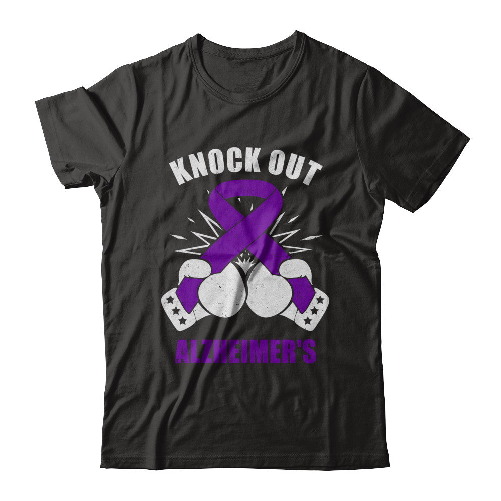 Boxing Knock Out Alzheimer's Awareness Support T-Shirt & Hoodie | Teecentury.com