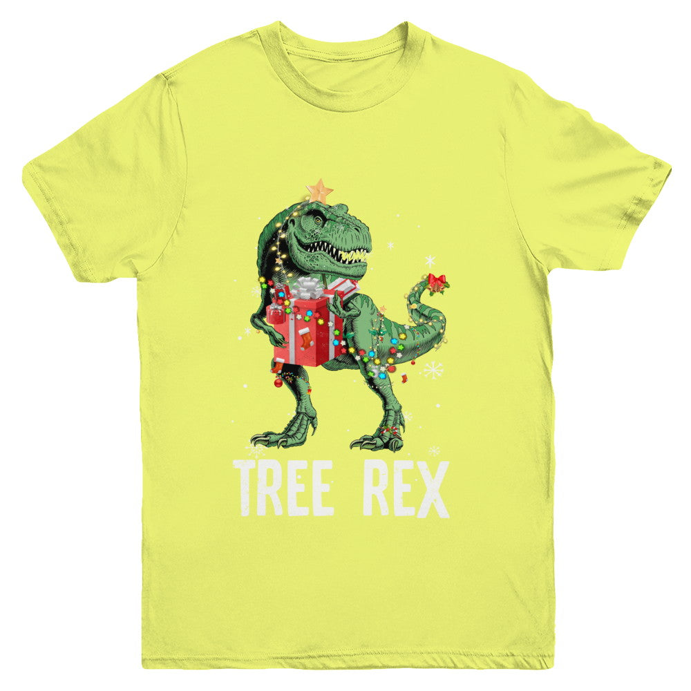Christmas Tree For Kids Boys T Rex Dinosaur Xmas Gifts Youth Youth Shirt | Teecentury.com
