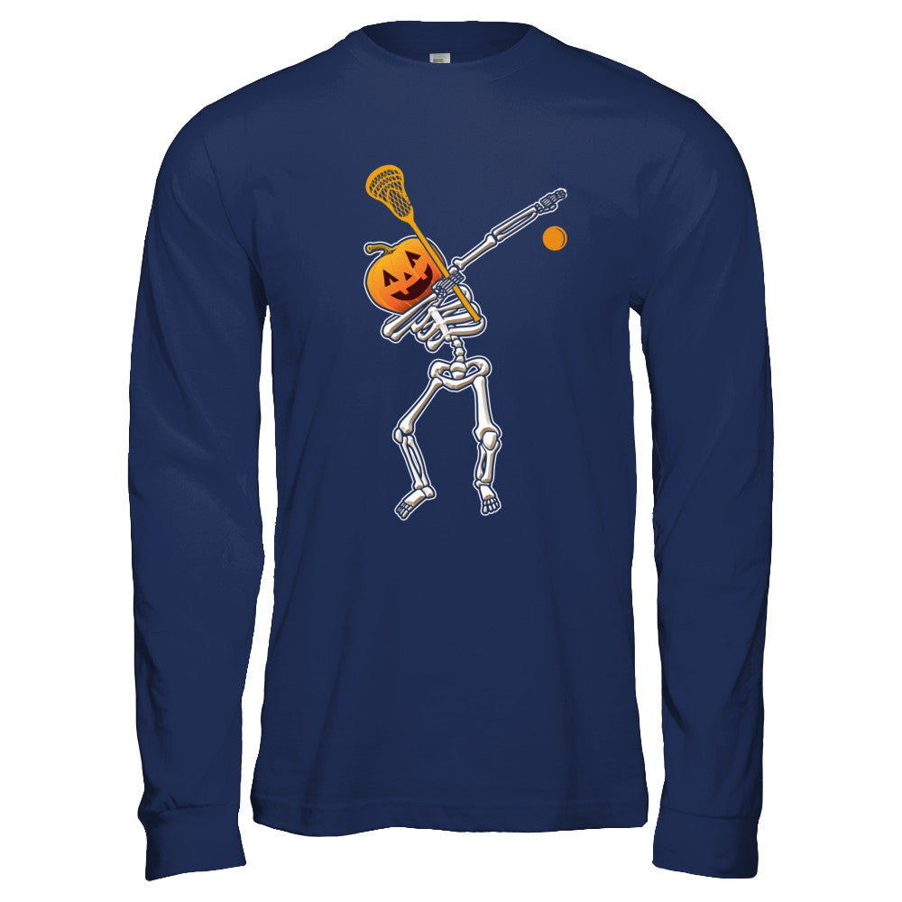 Halloween Dabbing Skeleton Lacrosse T-Shirt & Hoodie | Teecentury.com
