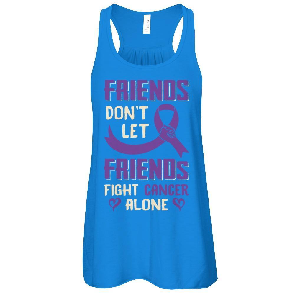 Friends Don't Let Friends Fight Cancer Alone Purple Violet Awareness T-Shirt & Tank Top | Teecentury.com