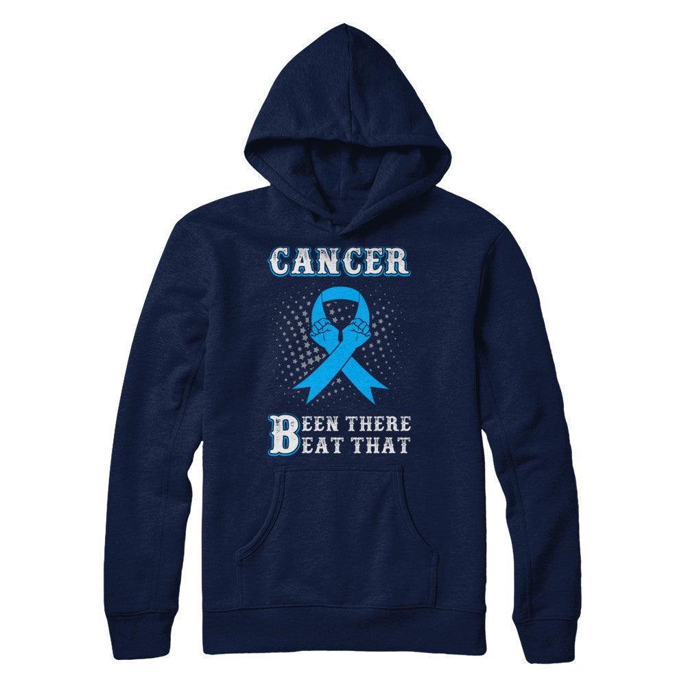 Prostate Cancer Been There Beat That Blue Awareness Ribbon T-Shirt & Hoodie | Teecentury.com