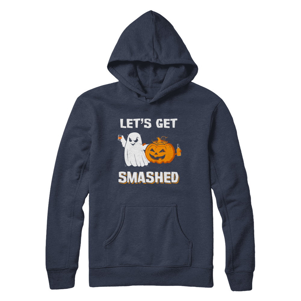 Let's Get Smashed Drinking Pumpkin Halloween T-Shirt & Hoodie | Teecentury.com