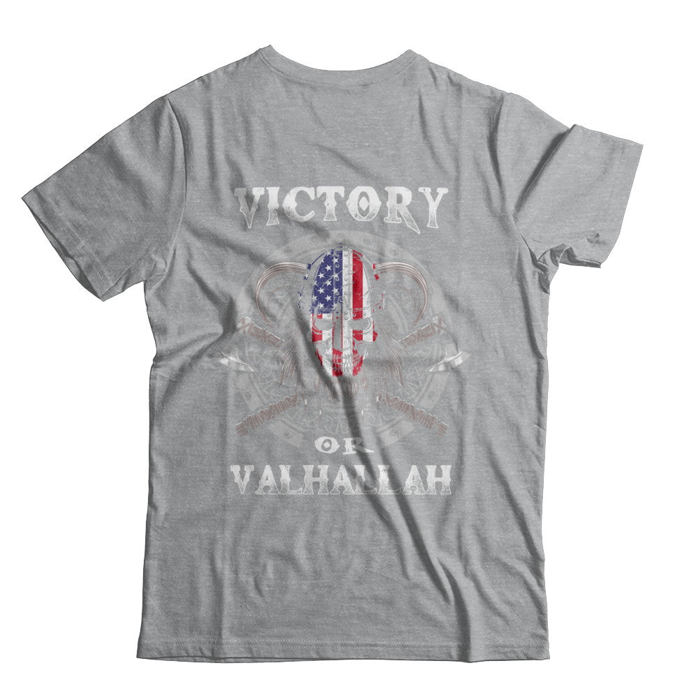 American US Flag Victory or Valhalla Viking T-Shirt & Hoodie | Teecentury.com