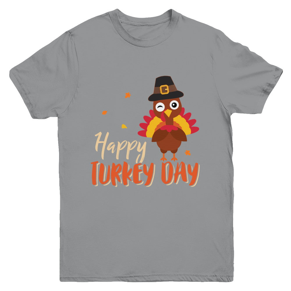 Happy Turkey Day Funny Thanksgiving Gift Youth Youth Shirt | Teecentury.com