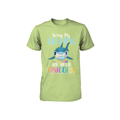 Sorry My Shark Ate Your Unicorn Funny Shark Youth Youth Shirt | Teecentury.com