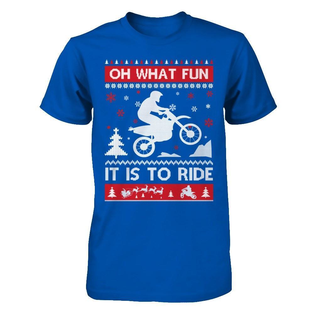 Motocross Sweater Christmas Oh What Fun It Is To Ride T-Shirt & Hoodie | Teecentury.com