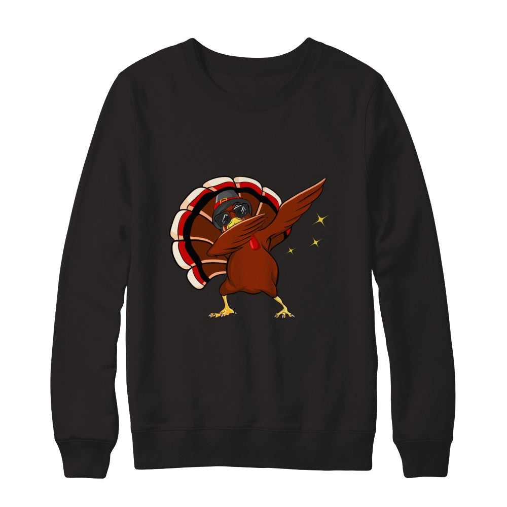 Dabbing Turkey Funny Thanksgiving T-Shirt & Sweatshirt | Teecentury.com