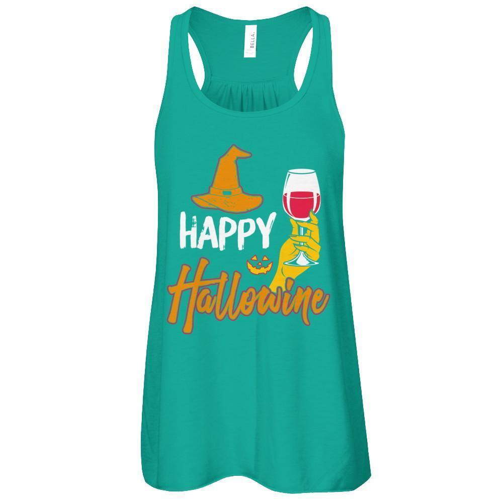 Halloween Happy Hallowine For Wine Lover T-Shirt & Tank Top | Teecentury.com