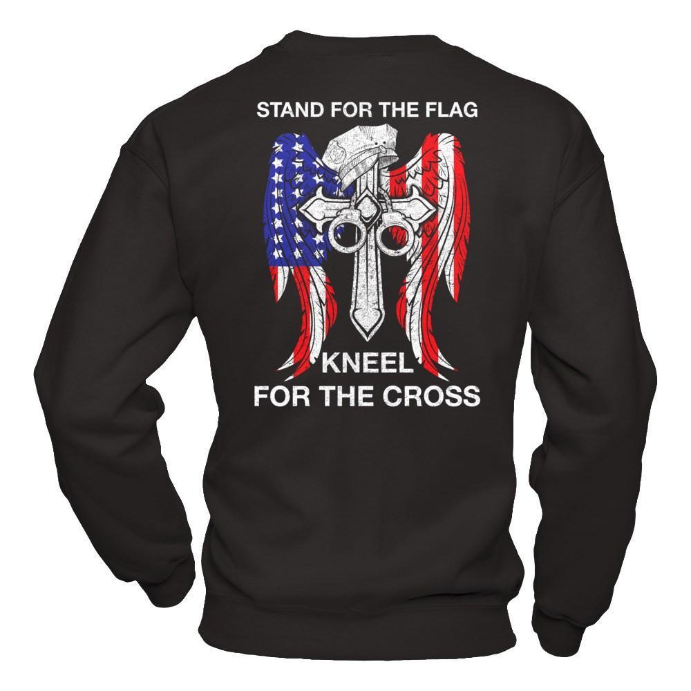 Police Stand For The Flag Kneel For The Cross T-Shirt & Hoodie | Teecentury.com