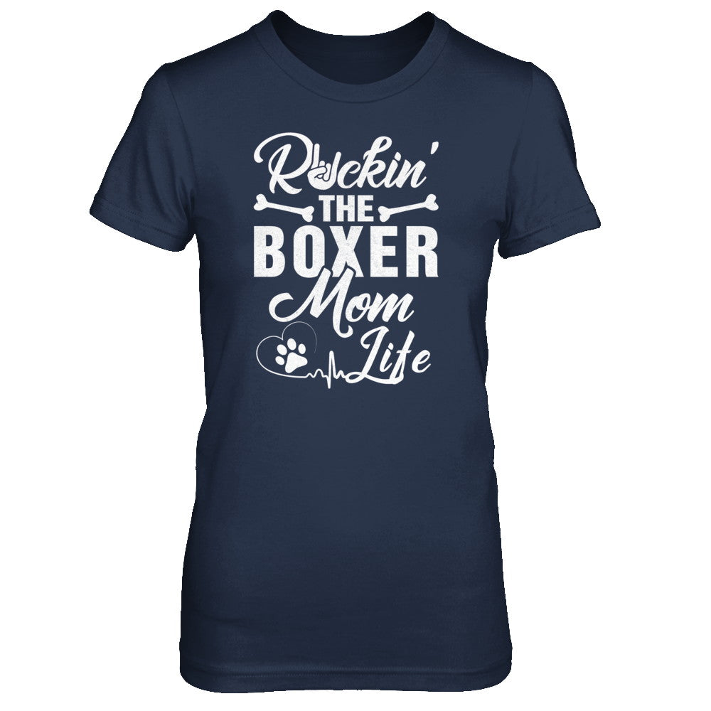 Rockin The Boxer Mom Life T-Shirt & Tank Top | Teecentury.com