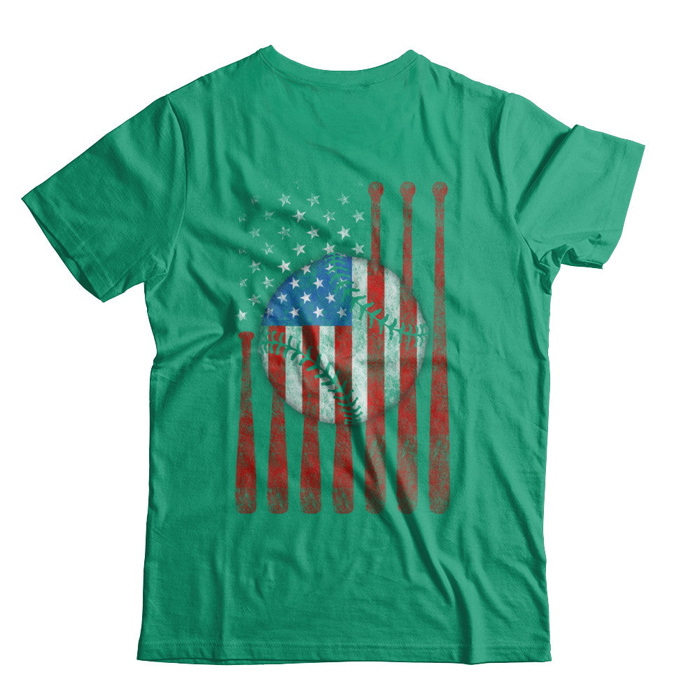 American Flag Vintage Baseball T-Shirt & Hoodie | Teecentury.com